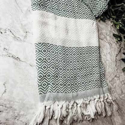 XL Turkish Cotton Towel 200GSM Oversized Bath, Pool, Hair and Picnic Towel