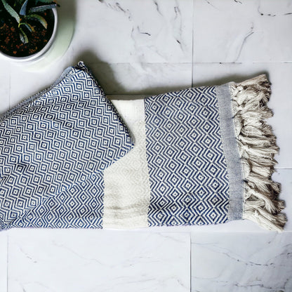 XL Turkish Cotton Towel 200GSM Oversized Bath, Pool, Hair and Picnic Towel
