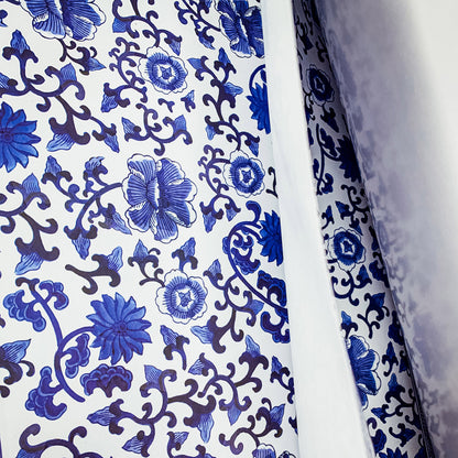 Chinoiserie Placemats Set Of 4 - Elegant Asian Floral Vinyl Placemats, Easy