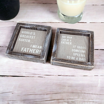 Funny Wooden Father's Day Sign Greatest Farter I Mean Father Rustic Handmade Dad Gift Decor