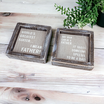 Someone Special 5 Inch Wooden Framed Sign Dad Gift Rustic Small Home Decor Table Shelf Plaque