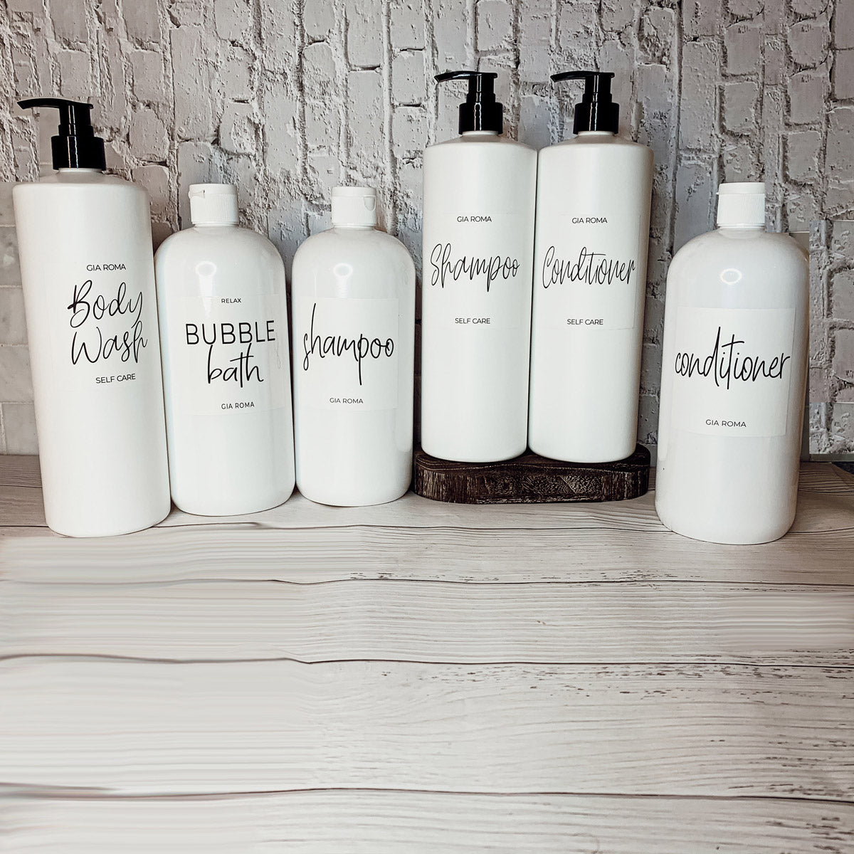 32oz White Plastic Refillable Dispenser Bottles - Reusable Soap Lotion Pump