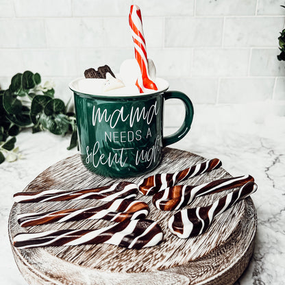 Edible Spoons 3 Flavors Peppermint Cinnamon Hot Cocoa Holiday Party Treats