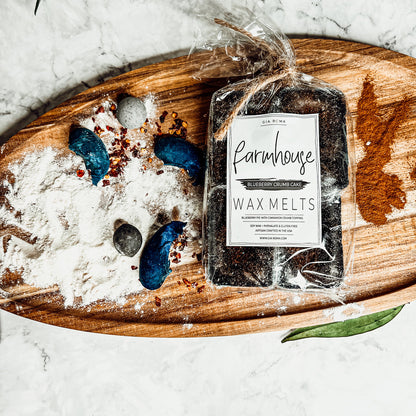 Blueberry Crumb XL Farmhouse Wax Melts Scented Wax Tart Cubes Blueberry Pie Cinnamon Crumble