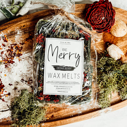 Cedar Berry XL Wax Melts Cranberry Sugar Wood Cabin Winter Scent With Cedar Tip