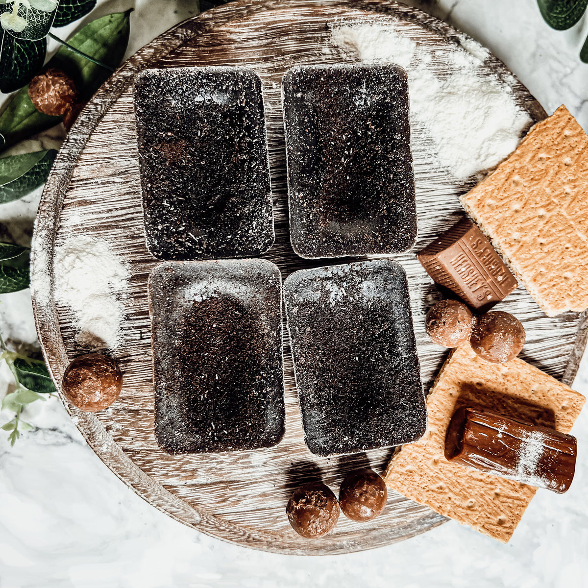 Chocolate Biscotti XL Wax Melts Natural Brownie Scent 4 Large Cubes 2.5x1