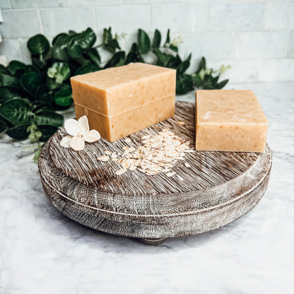 Oatmeal Spice Soap Bar - Gentle Sweet Oatmeal Scent, Mild Fall Fragrance