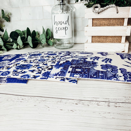 Chinoiserie Eco Kitchen Cloths - Biodegradable Cellulose Cotton, 3 Designs