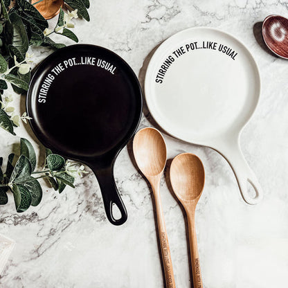 Spoon Rest And Wooden Spoon Set Custom Color Quote Choice Kitchen Gift