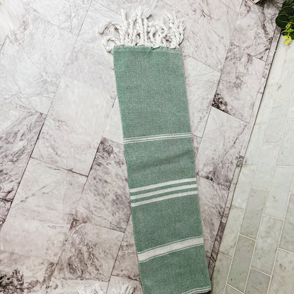 Turkish Hand Towel Oversized 100% Cotton Peshtemal Lightweight Absorbent