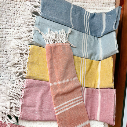 Turkish Hand Towel Oversized 100% Cotton Peshtemal Lightweight Absorbent