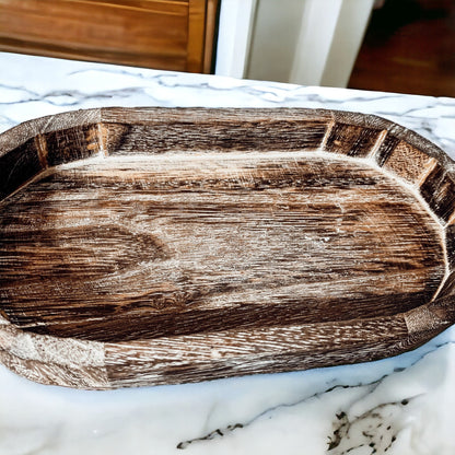 Handmade Rustic Wood Tray For Two 16oz Dispensers And Vanity Countertop Tray