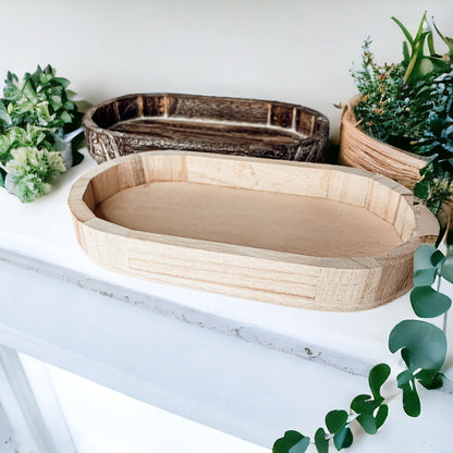 Handmade Rustic Wood Tray For Two 16oz Dispensers And Vanity Countertop Tray