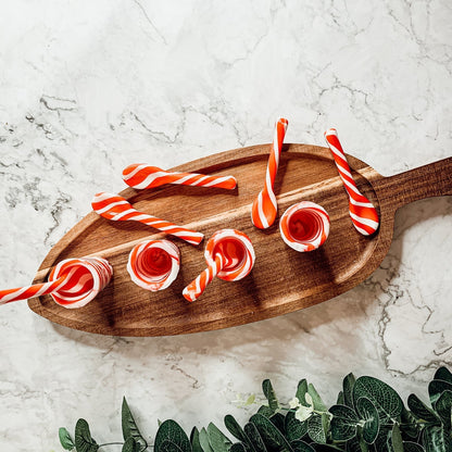 Edible Spoons 3 Flavors Peppermint Cinnamon Hot Cocoa Holiday Party Treats