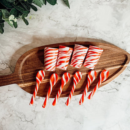 Edible Spoons 3 Flavors Peppermint Cinnamon Hot Cocoa Holiday Party Treats