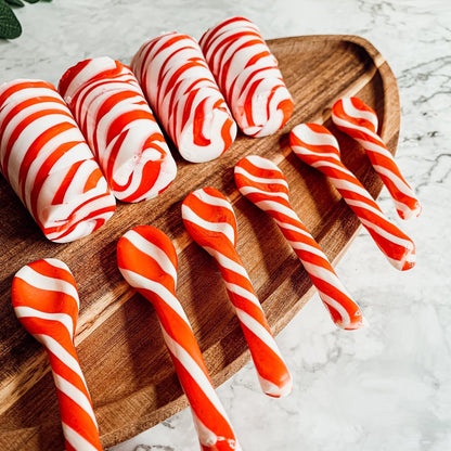 Edible Spoons 3 Flavors Peppermint Cinnamon Hot Cocoa Holiday Party Treats