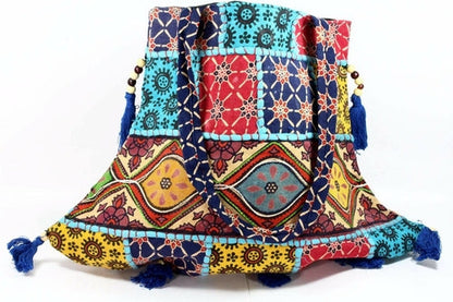 Handmade Cotton Patchwork Festival Jhola Tote Bag Tassel