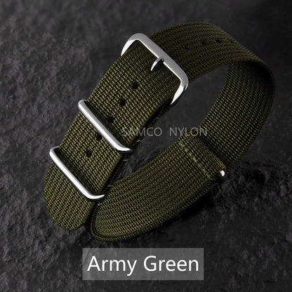 COROS Nylon Ribbed Watch Band For Smartwatch - Military Washable Strap