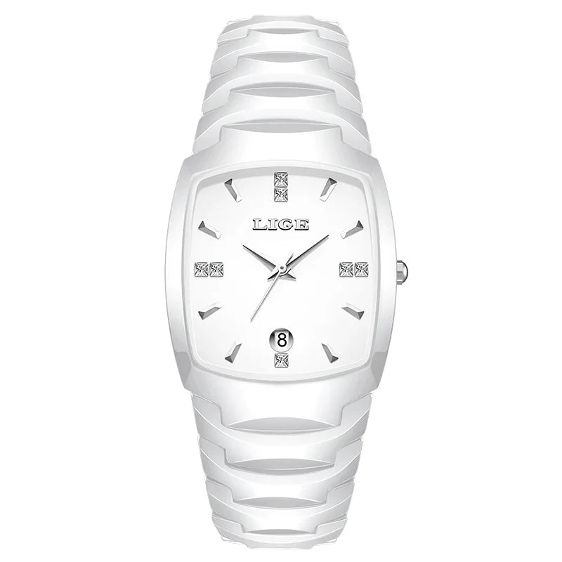 Women's Rose Gold Stainless Steel Luminous Date Slim Watch
