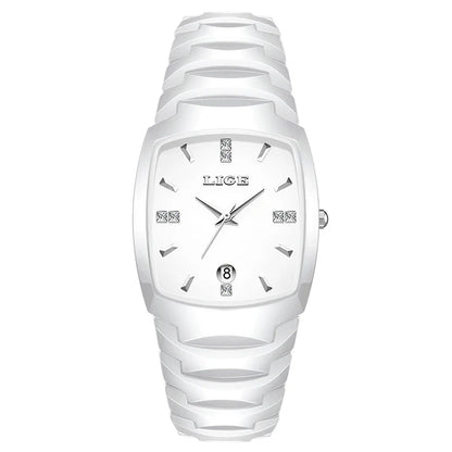Women's Rose Gold Stainless Steel Luminous Date Slim Watch