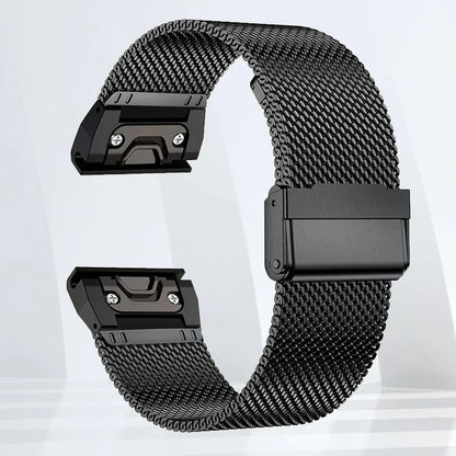 Garmin Stainless Steel Band - Durable Metal Strap Bracelet