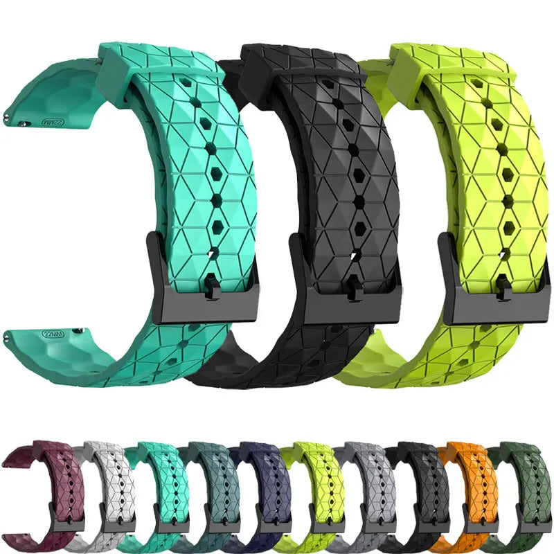 COROS Bands Silicone Sport Watch Strap Football Pattern Unisex Waterproof