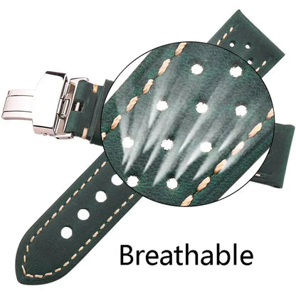 Samsung Galaxy Watch Leather Band Breathable Stylish Design