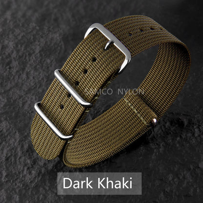 COROS Nylon Ribbed Watch Band For Smartwatch - Military Washable Strap