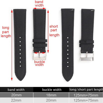 COROS Nylon Sailcloth Watch Bands - Quick Release Strap Waterproof Sport