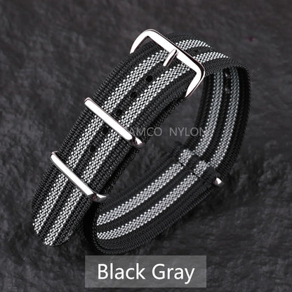 COROS Nylon Ribbed Watch Band For Smartwatch - Military Washable Strap