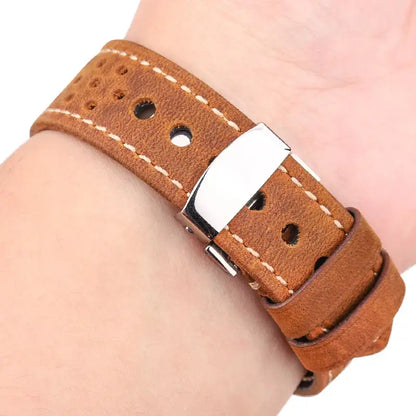 Samsung Galaxy Watch Leather Band Breathable Stylish Design