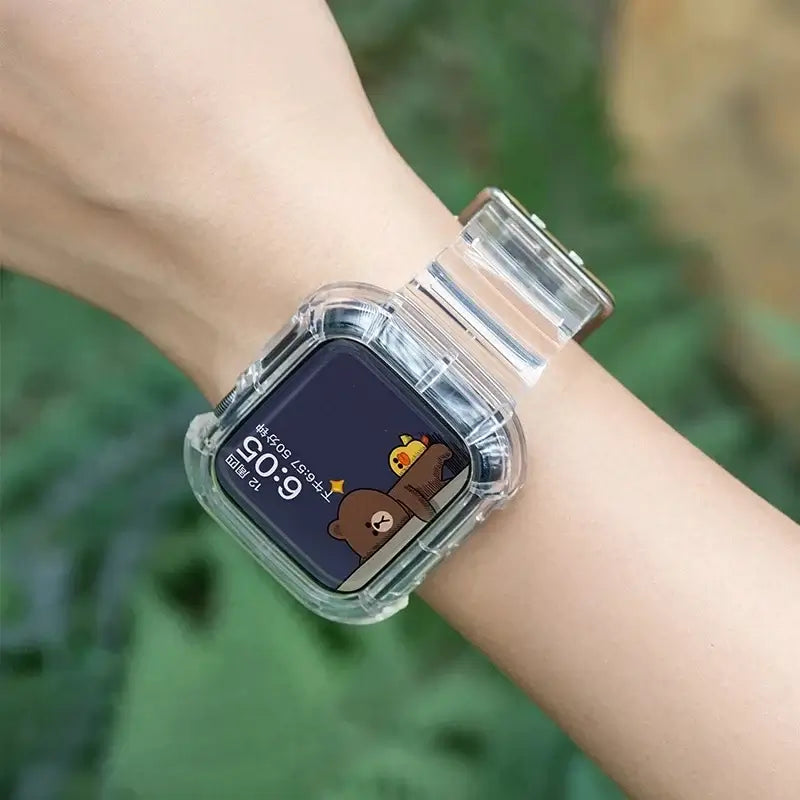 Apple Watch Clear Silicone Band - Durable Comfortable Strap