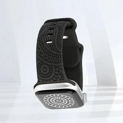 Apple Watch Silicone Strap - Stylish, Engraved Design