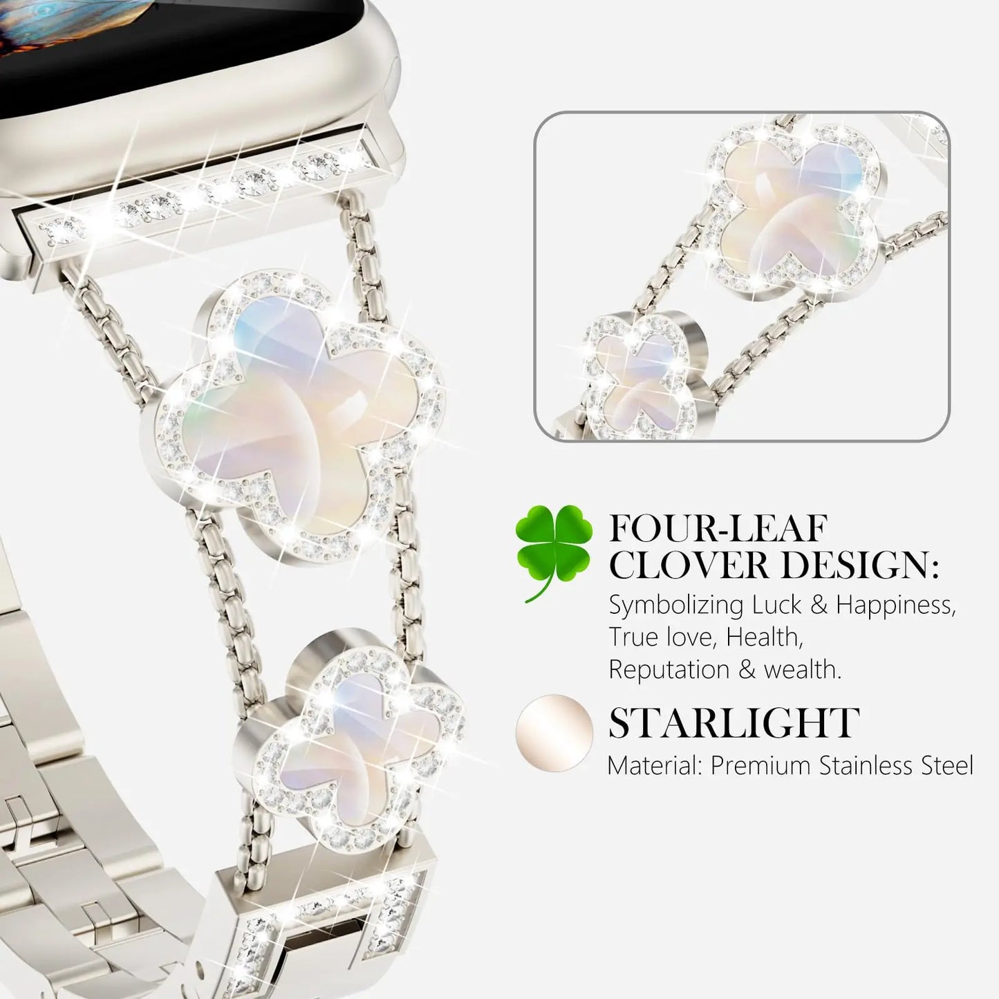 Apple Watch Diamond Metal Band - Elegant Stainless Steel Strap