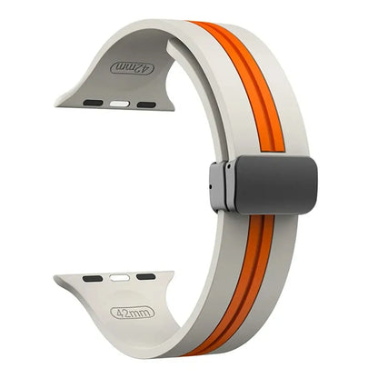 Apple Watch Silicone Strap - Durable Magnetic Closure Design