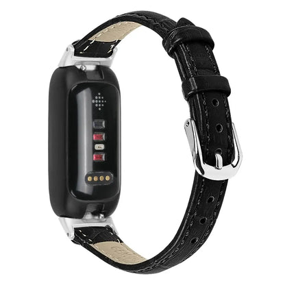 Fitbit Inspire 3 Slim Leather Band – Elegant Minimalist Strap