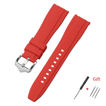 COROS Bands Silicone Watch Band Curved End Waterproof Rubber Strap