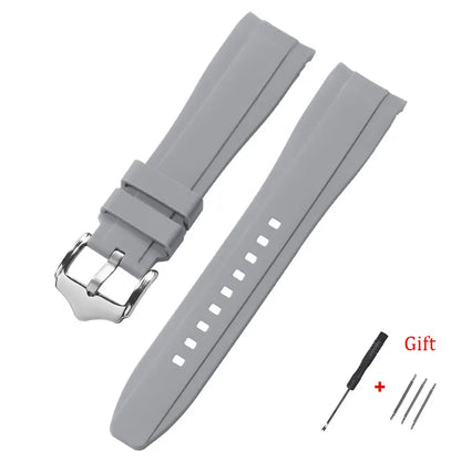 COROS Bands Silicone Watch Band Curved End Waterproof Rubber Strap