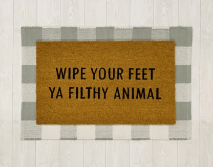 Wipe Your Feet Funny Doormat Outdoor Welcome Mat Quote Rug For Porch