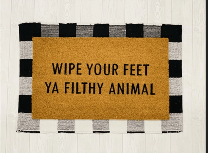 Wipe Your Feet Funny Doormat Outdoor Welcome Mat Quote Rug For Porch