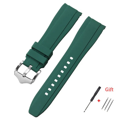 COROS Bands Silicone Watch Band Curved End Waterproof Rubber Strap