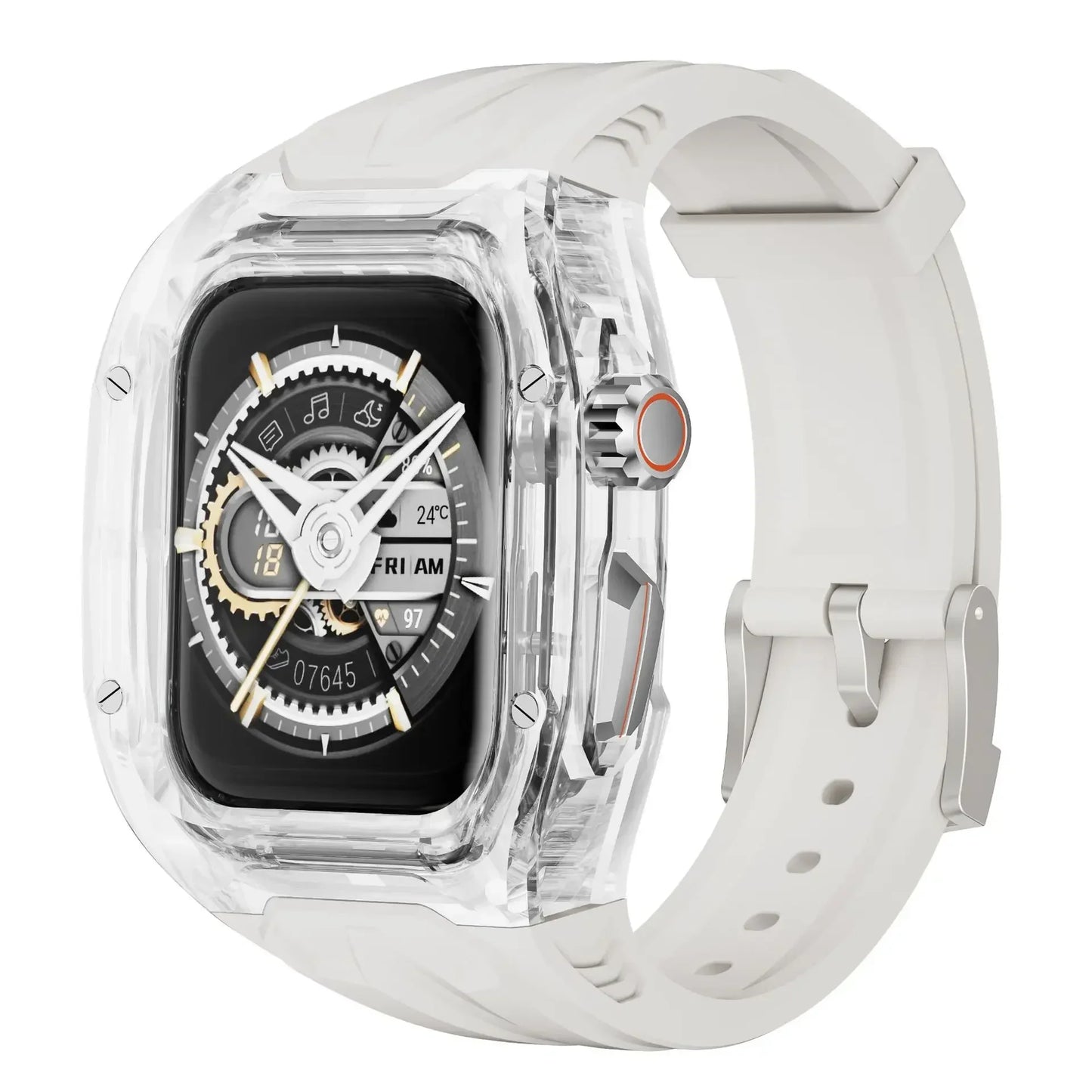 Apple Watch Transparent Rubber Strap and Case Kit - Versatile