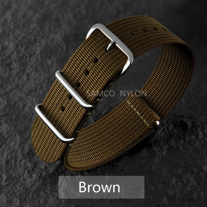 COROS Nylon Ribbed Watch Band For Smartwatch - Military Washable Strap