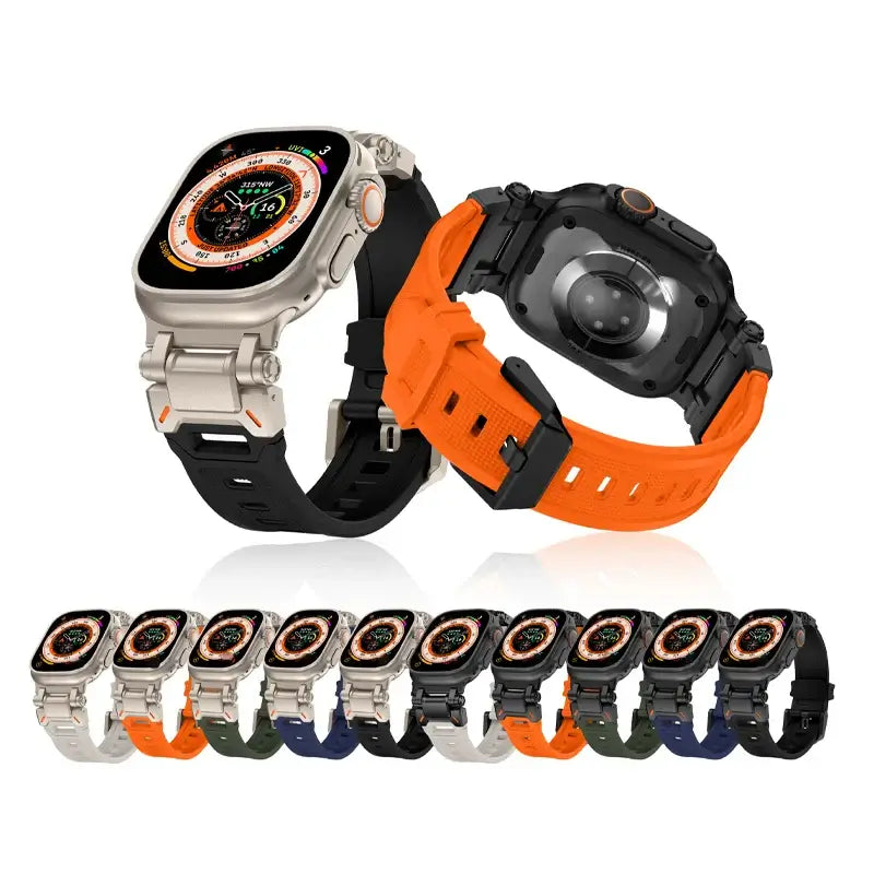 Apple Watch Silicone Metal Band - Premium Durable Strap