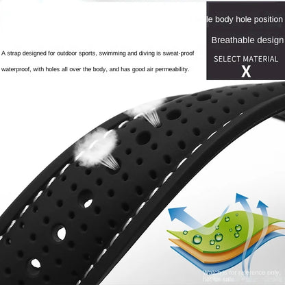 COROS Silicone Sports Watch Band Breathable Rubber Strap Waterproof 20cm