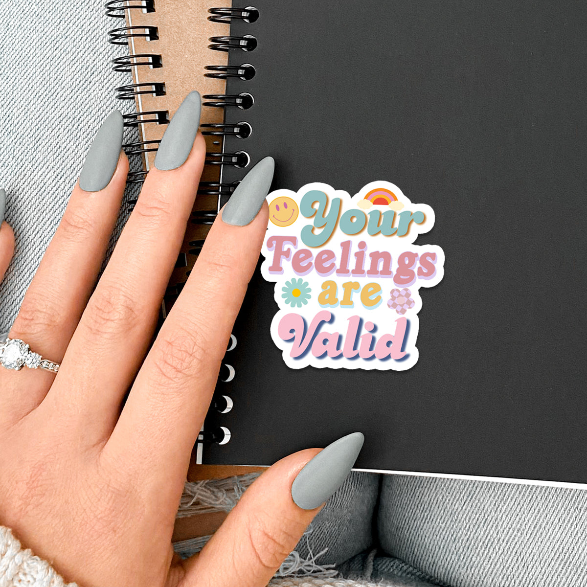 Feelings Are Valid Sticker Pack Vinyl Waterproof Decal For Water Bottle Laptop Journal Luggage