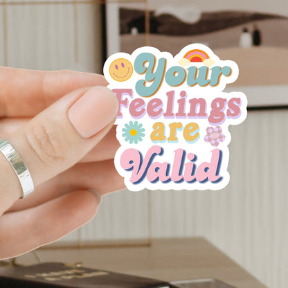 Feelings Are Valid Sticker Pack Vinyl Waterproof Decal For Water Bottle Laptop Journal Luggage