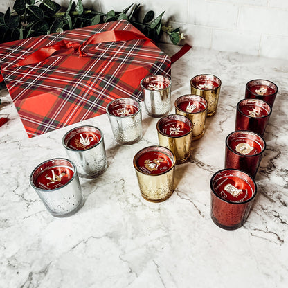 Advent Candle Set 12 Scented Candles in Gift Box - Twelve Days Of Christmas
