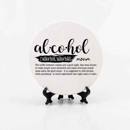 Funny Drink Definition Coasters Set Dictionary Quote Coasters For Bar And Countertop Decor