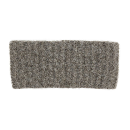 Alpaca Ear Warmer Ribbed Double Layer Lightweight Knitted Cozy Winter Headband